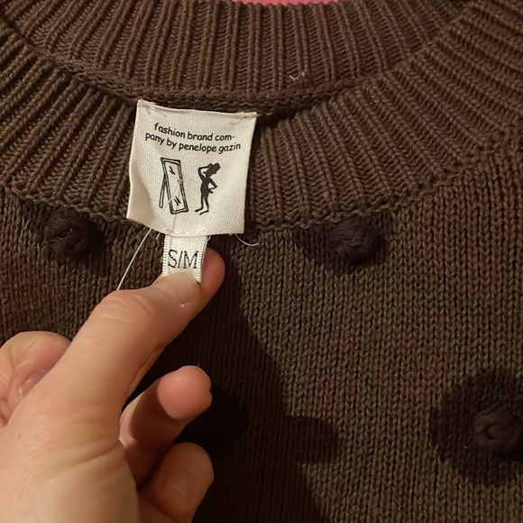 Fashion Brand Company Nipple Short Sleeve Sweater - Picture 2 of 3